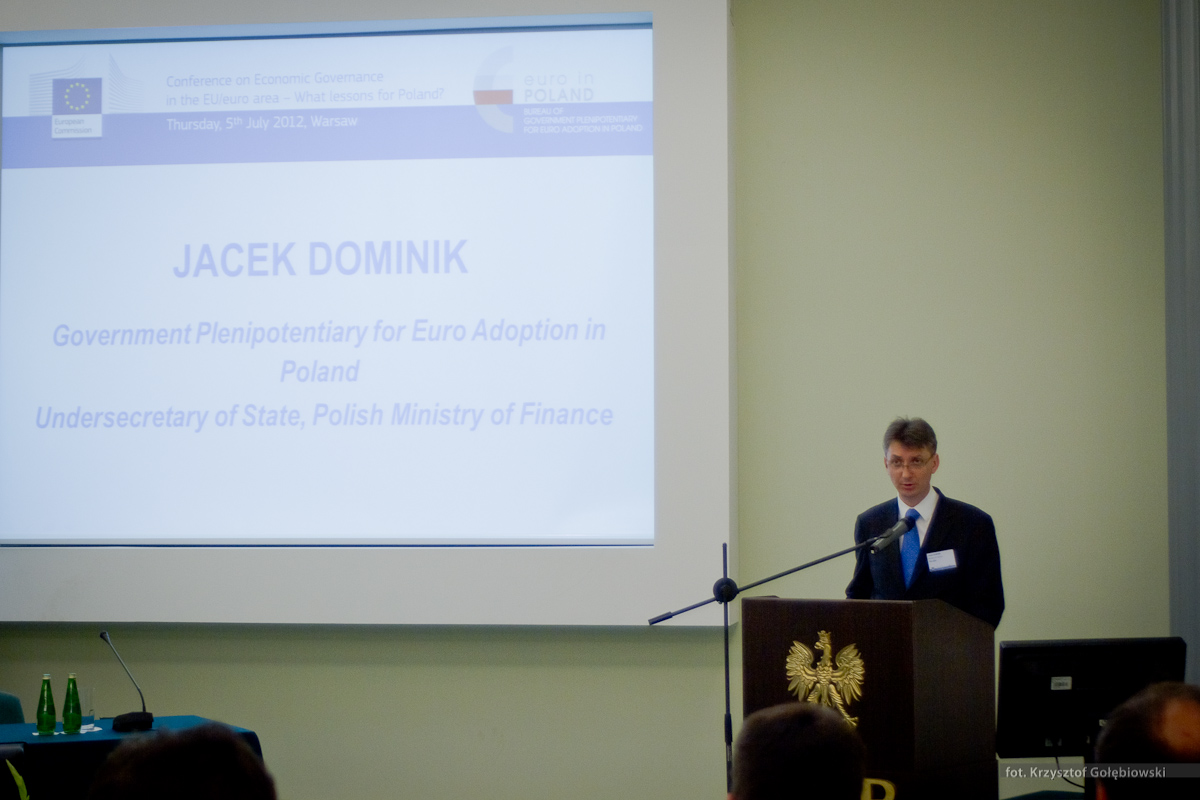 Jacek Dominik - Pełnomocnik Rządu ds. Wprowadzenia Euro przez Rzeczpospolitą Polską 