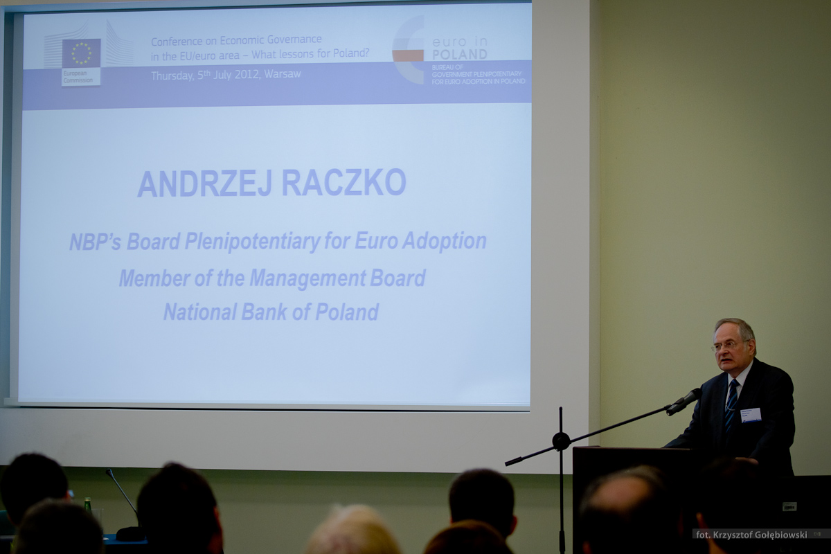Andrzej Raczko - Pełnomocnik Zarządu Narodowego Banku Polskiego ds. Wprowadzenia Euro