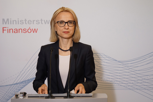 Minister finansów prof. T. Czerwińska przedstawia założenia ePIT na konferencji prasowej