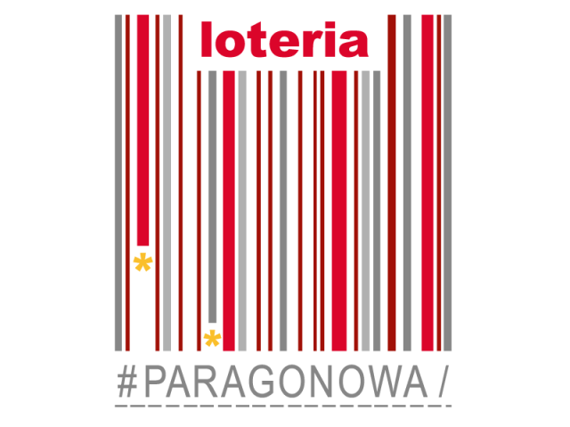 Logo Narodowej Loterii Paragonowej przedstawiające kod kreskowy.