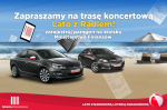 Grafika promująca Narodową Loterię Paragonową w tym napis Zapraszamy na trasę koncertową Lato z radiem - zarejestruj paragon na stoisku Ministerstwa Finansów
