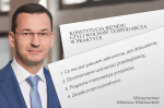 Grafika z wizerunkiem wicepremiera Mateusza Morawieckiego prezentująca najważniejsze zasady wynikające z ustawy Prawo przedsiębiorców